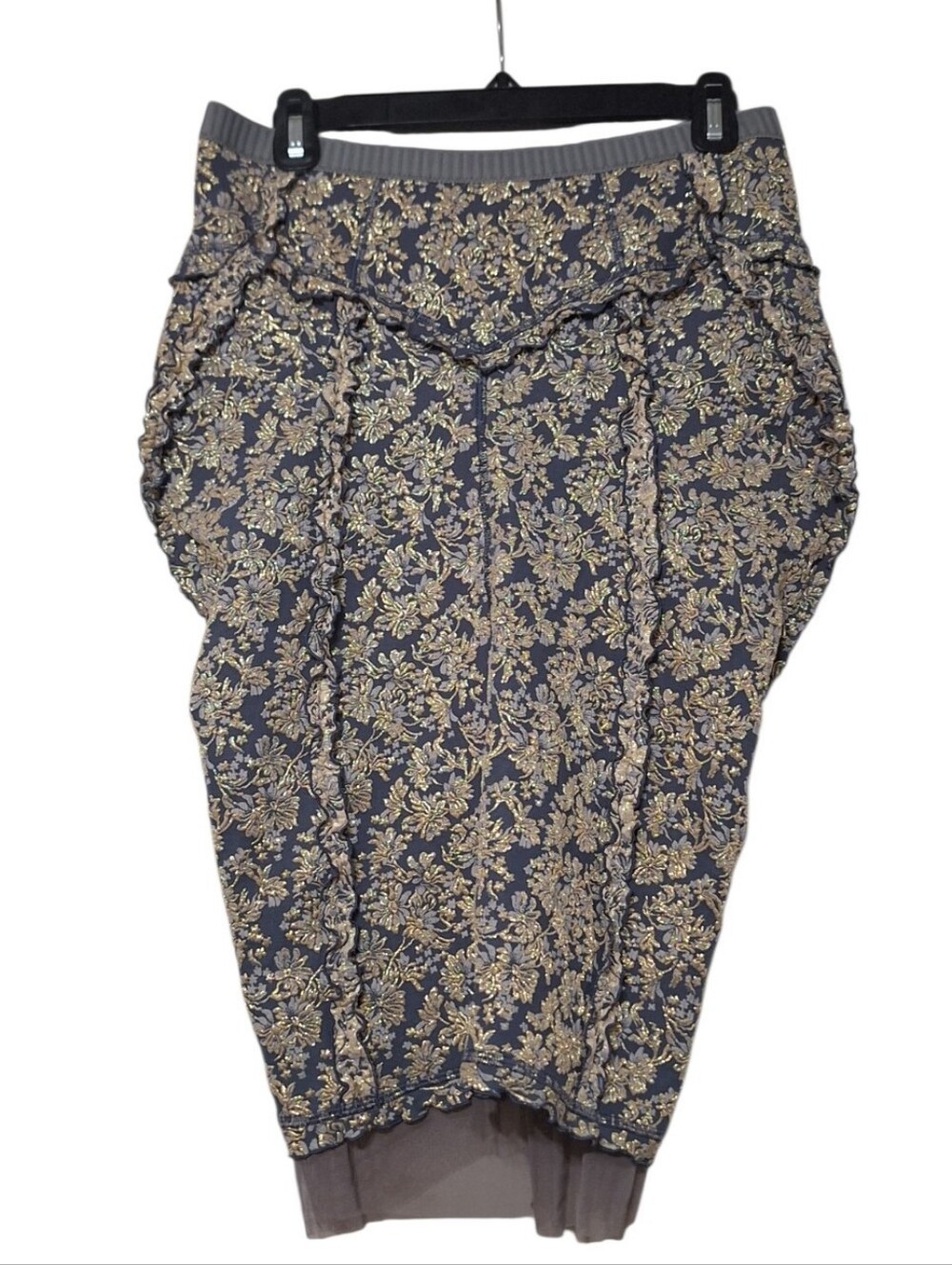 Vintage Marc Jacobs Embossed Floral Lurex Jacquard Knit Skirt